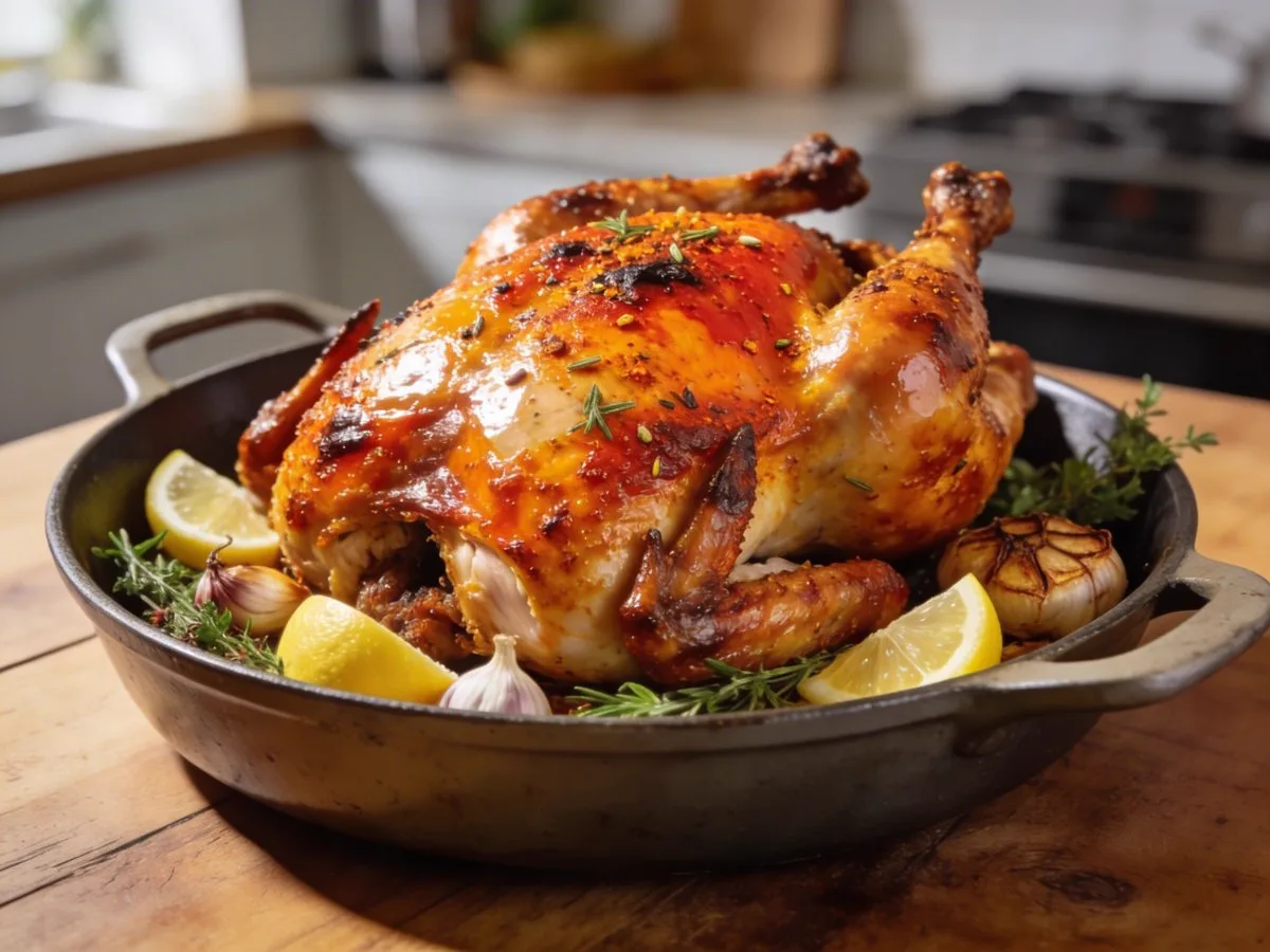 Rôti de poulet fermier